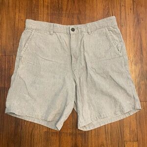 Rag & Bone Mens Linen Blend Gray Shorts‎ Size 34